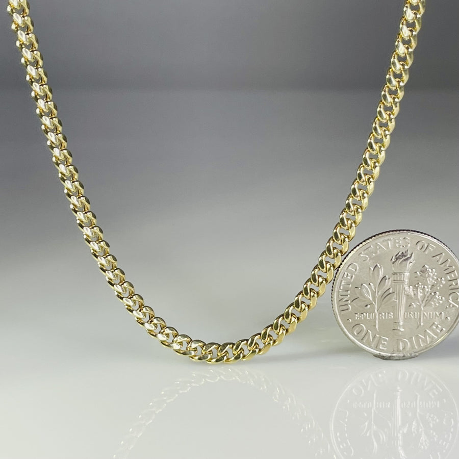 14K Yellow Gold Cuban Chain 2.5mm
