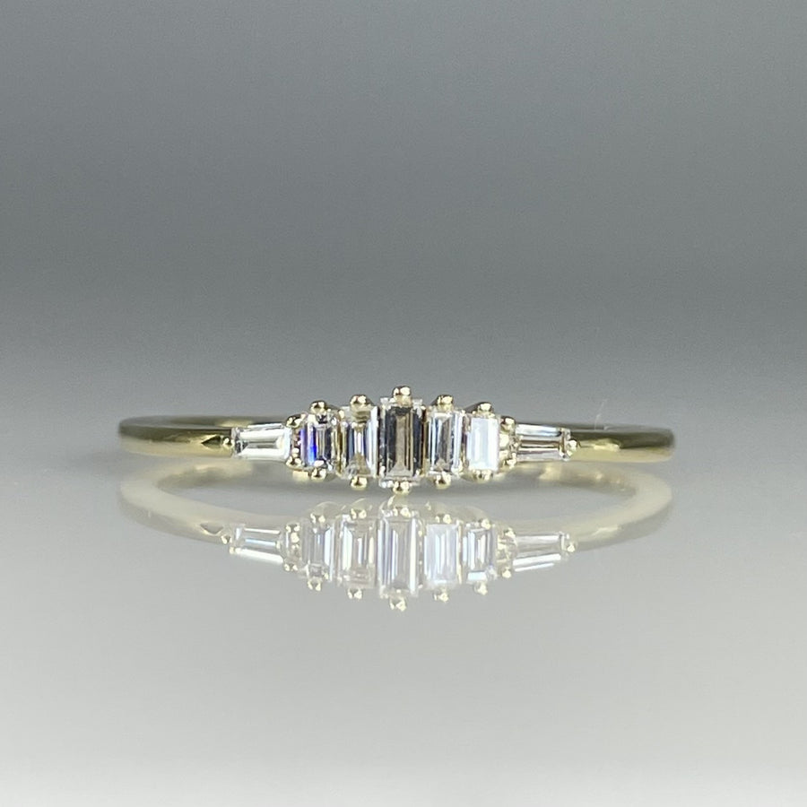 14K Yellow Gold Diamond Baguette Ring 0.15ct
