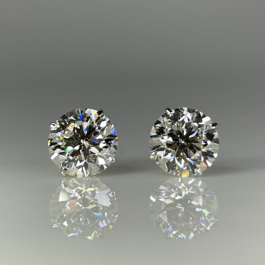 14K Yellow Gold Lab Grown Diamond Studs 6.05ct I/VS
