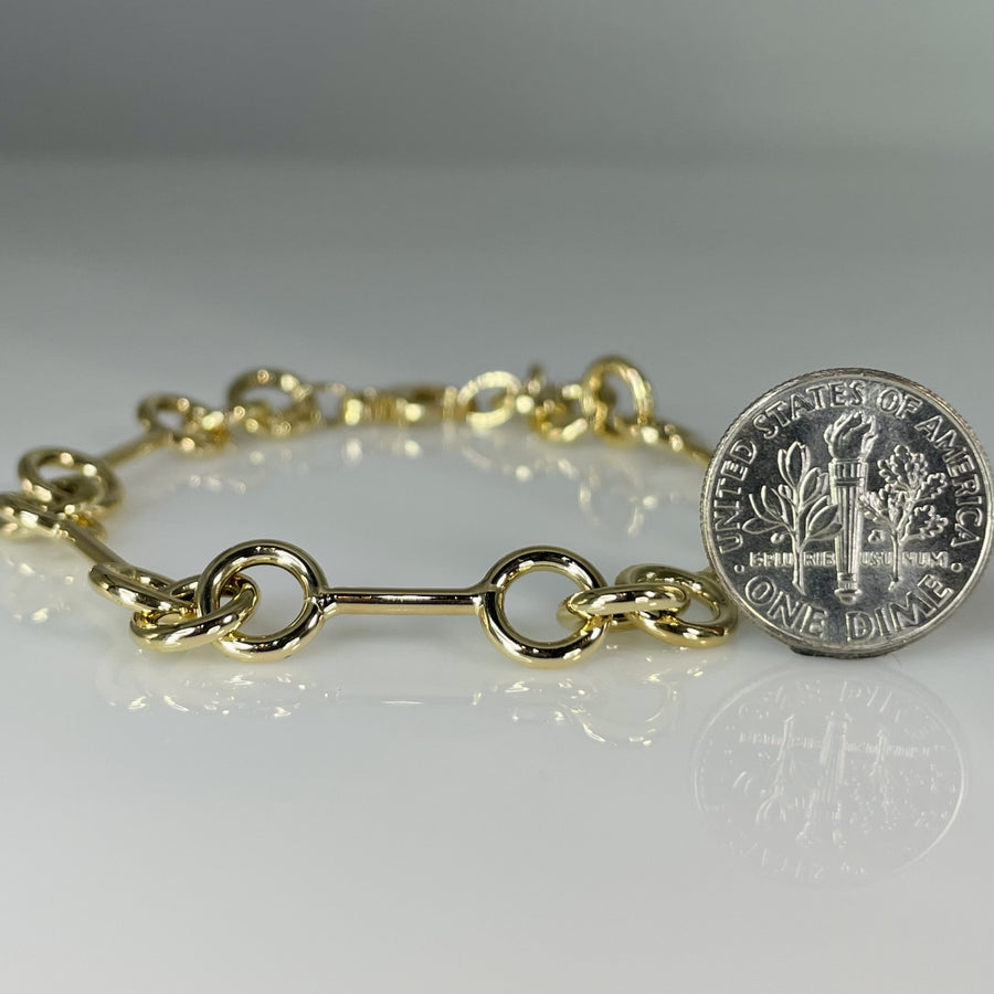 14K Yellow Gold Link Chain Bracelet