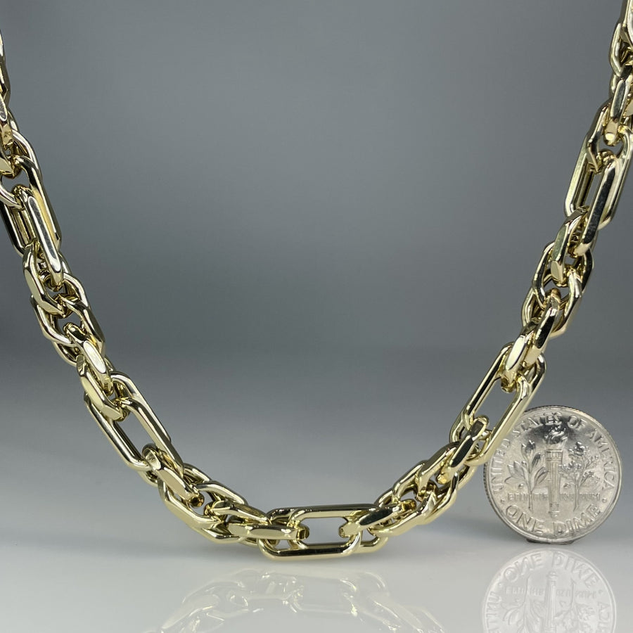 14K Yellow Gold Chunky Marina Link Chain 6mm
