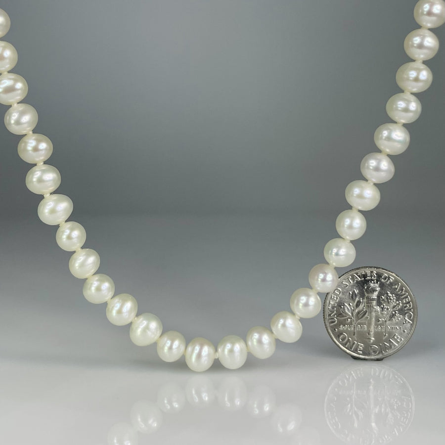 Freshwater Pearl Beaded Necklace 6mm