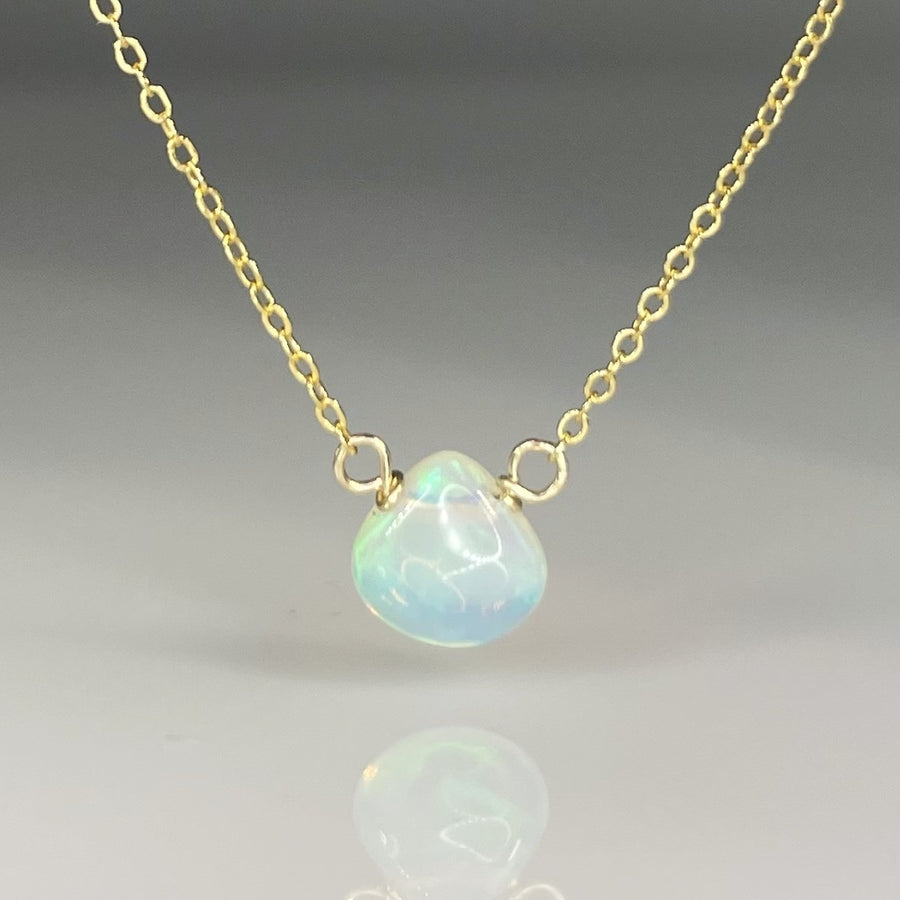 Ethiopian Opal Drop Necklace 7.5mm