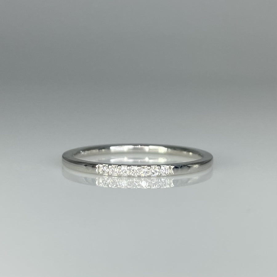 14K White Gold Natural White Diamond Ring 0.05ct