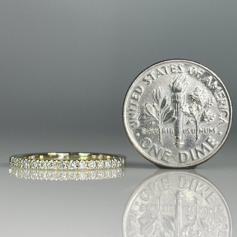 14K Yellow Gold Natural Diamond Ring 0.13ct
