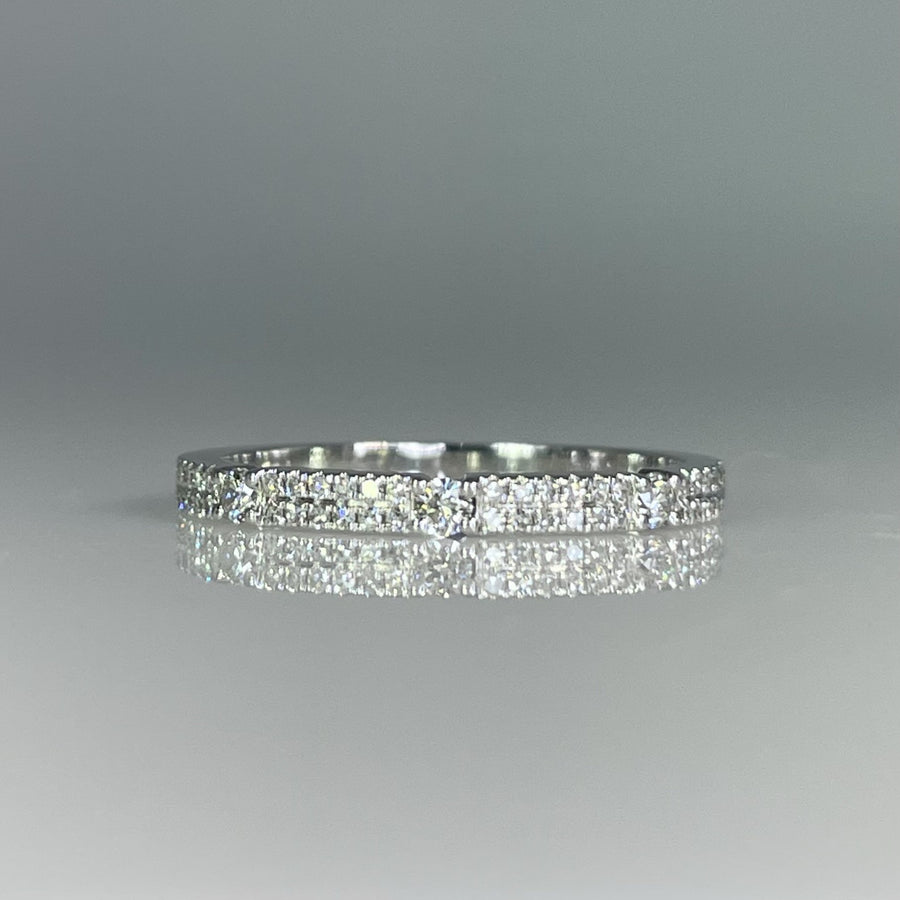 14K White Gold Natural Diamond Ring 0.18ct
