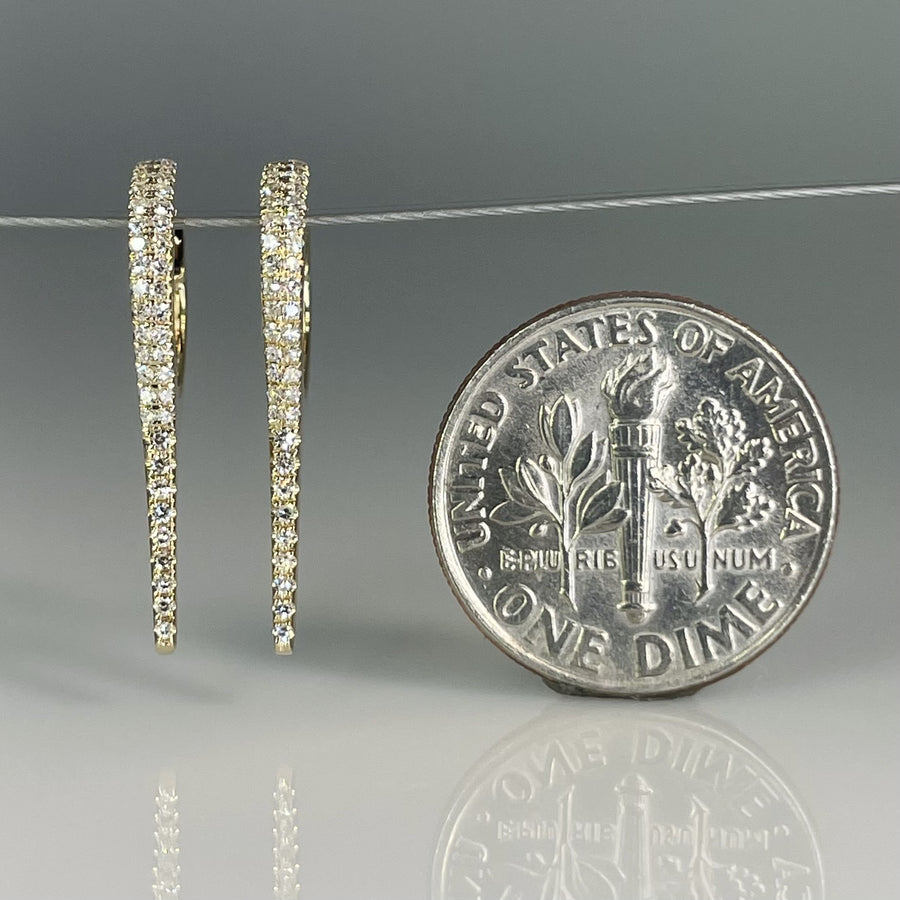 14K Yellow Gold Diamond Spike Earrings 0.20ct