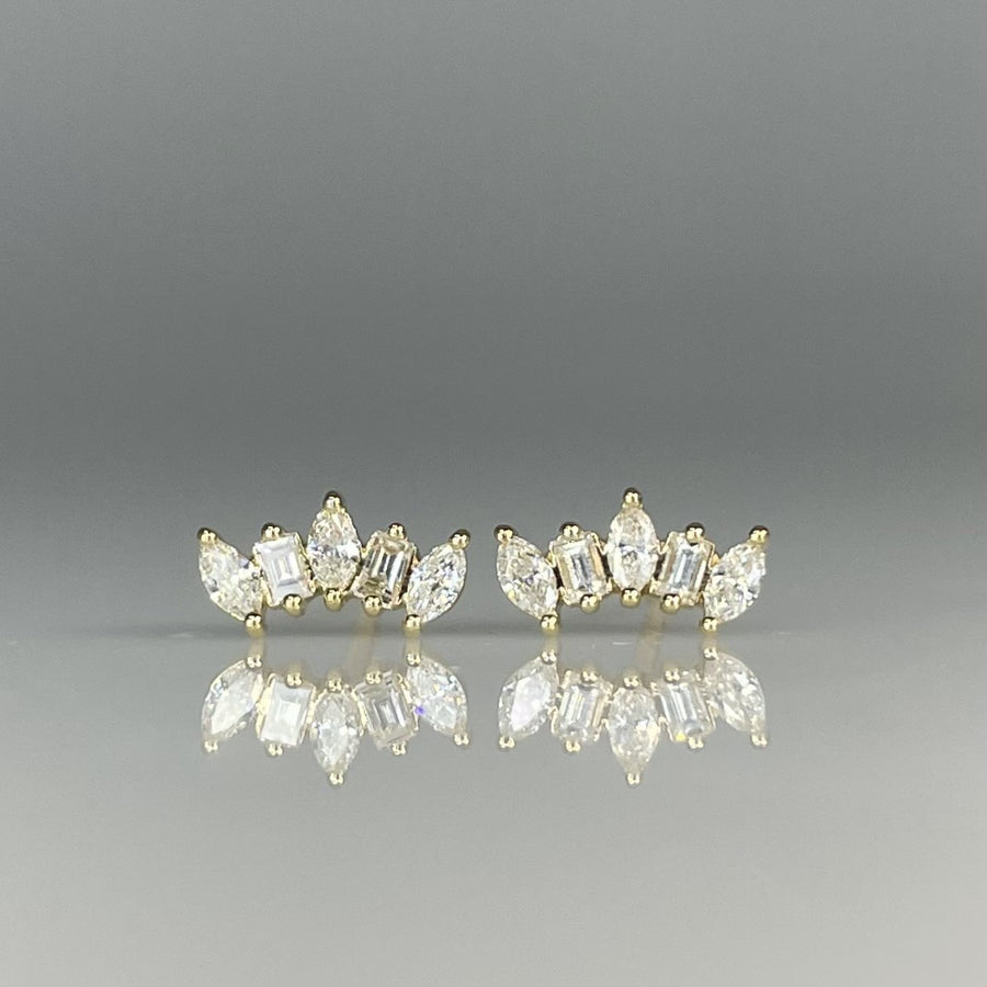 14K Yellow Gold Natural Diamond Stud Earrings 0.28ct