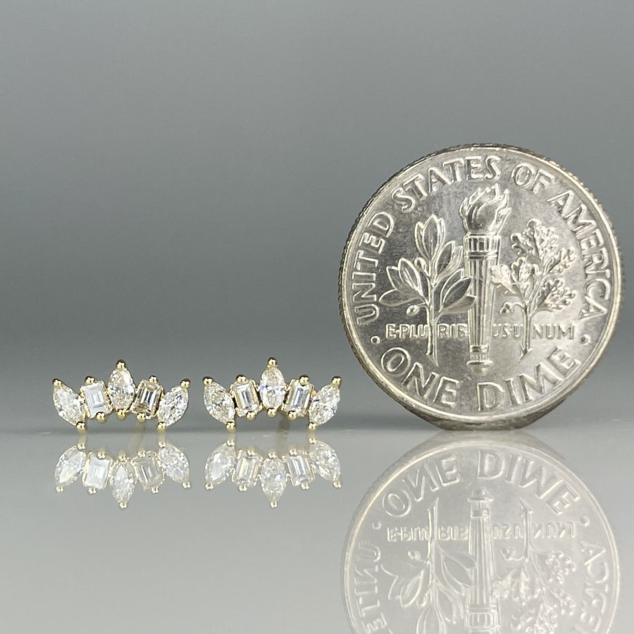 14K Yellow Gold Natural Diamond Stud Earrings 0.28ct