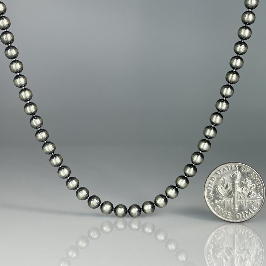 Sterling Silver Gunmetal Patina Ball Chain 4mm