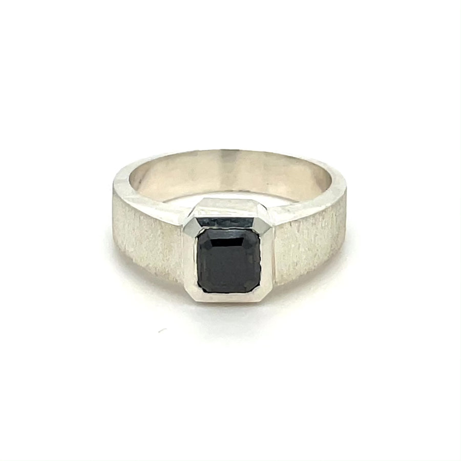 Sterling Silver Black Diamond Ring 2.31ct