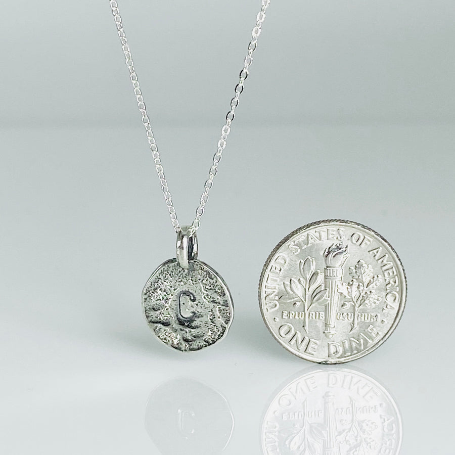 Initial Necklace - 18" Sterling Silver