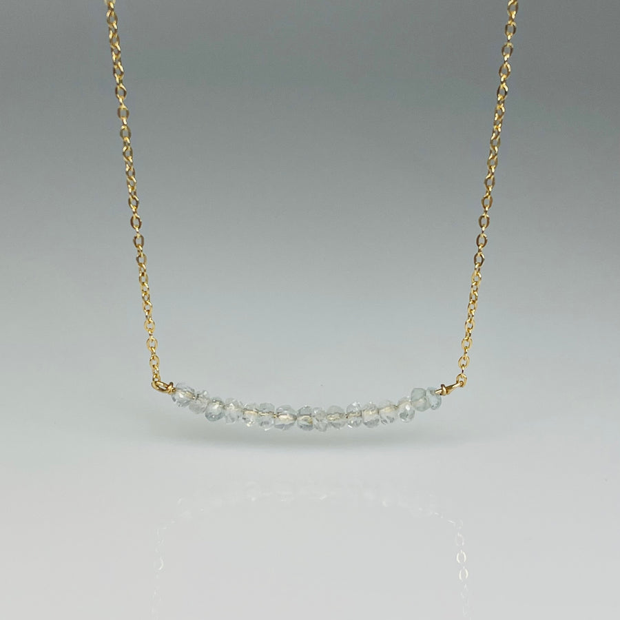 Aquamarine Bar Necklace