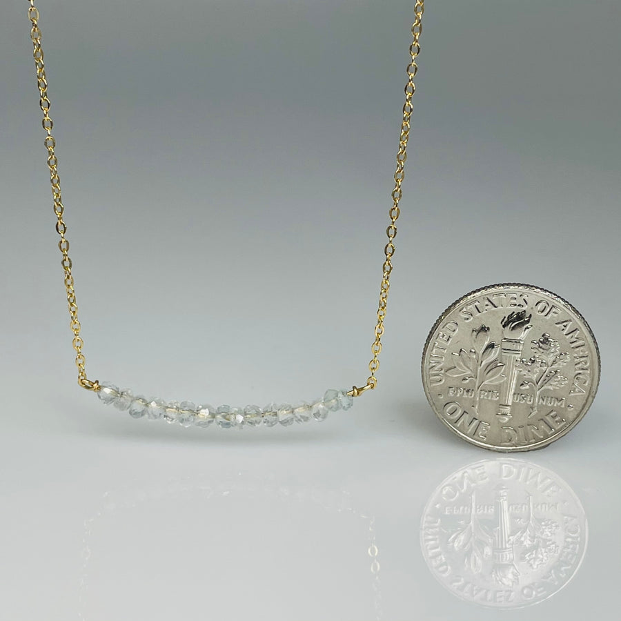 Aquamarine Bar Necklace