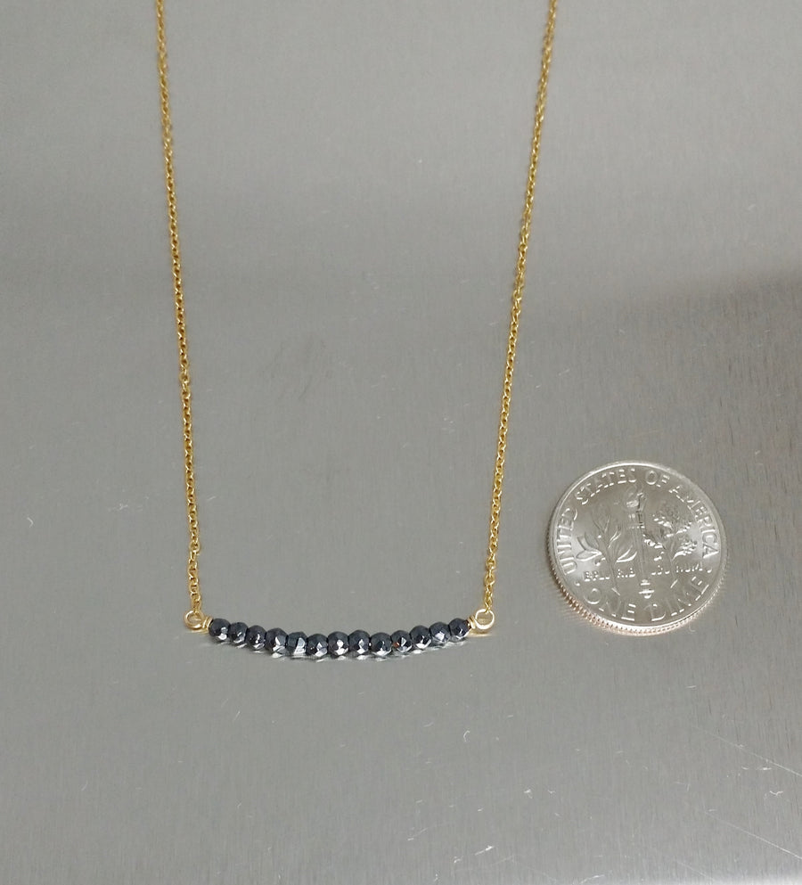 Hematite Bar Necklace