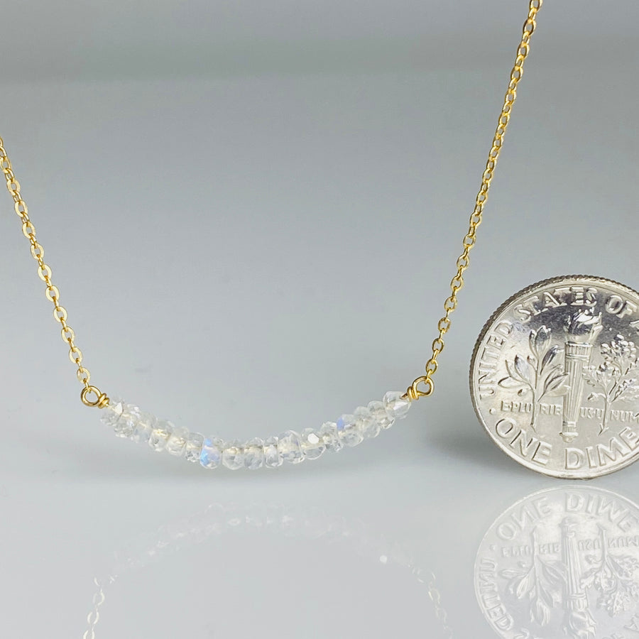 Moonstone Bar Necklace