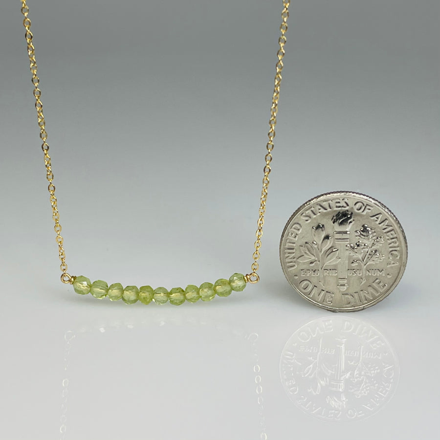 Peridot Bar Necklace