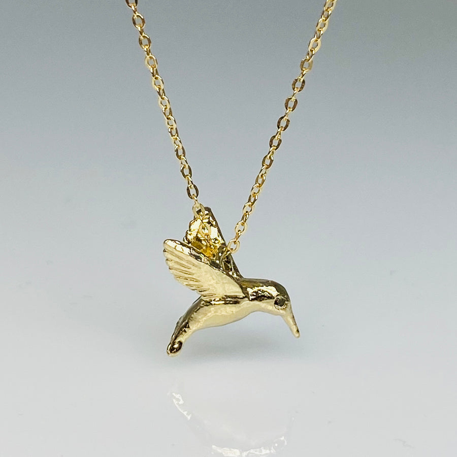 Black Diamond Hummingbird Pendant