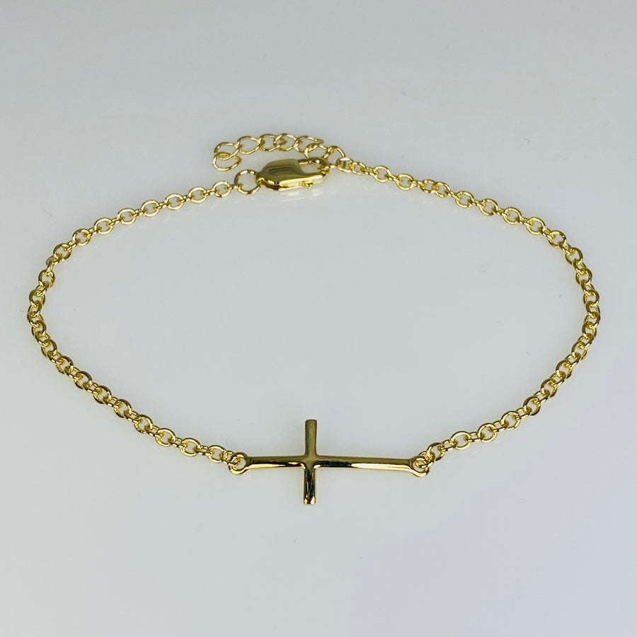 Sideways Cross Bracelet
