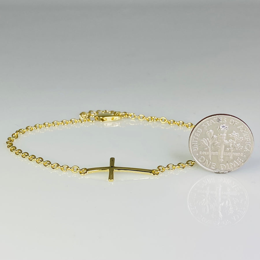 Sideways Cross Bracelet