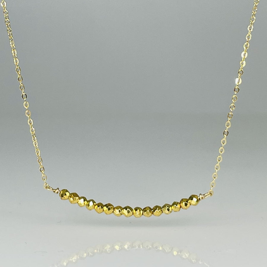 Gold Pyrite Bar Necklace