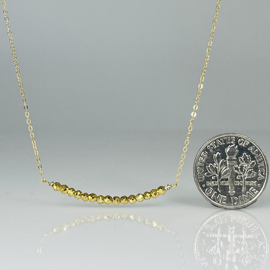 Gold Pyrite Bar Necklace