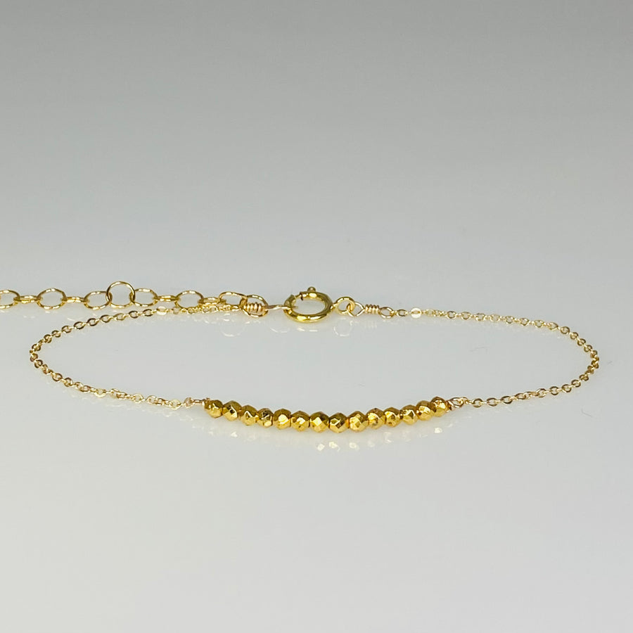 Gold Pyrite Bar Bracelet