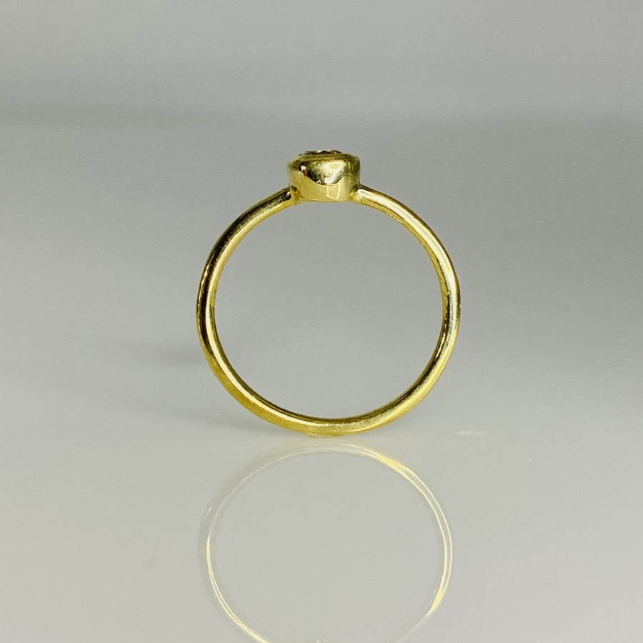 18K Yellow Gold Brown Diamond Ring 0.42ct