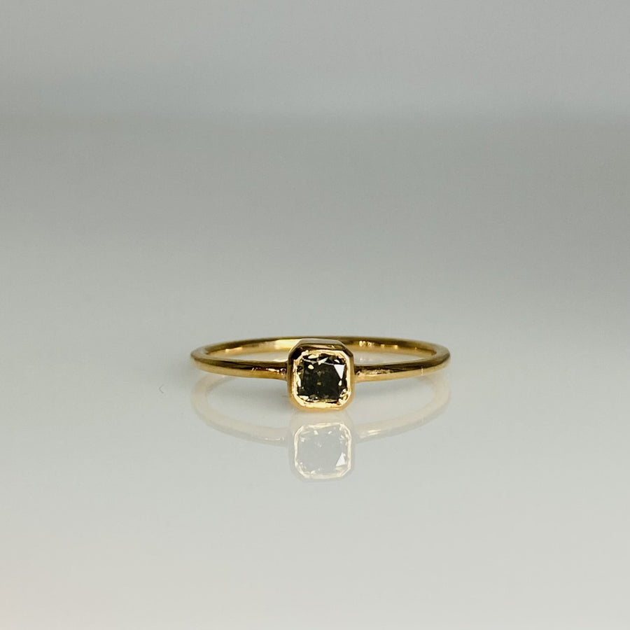 18K Rose Gold Champagne Diamond Ring 0.35ct