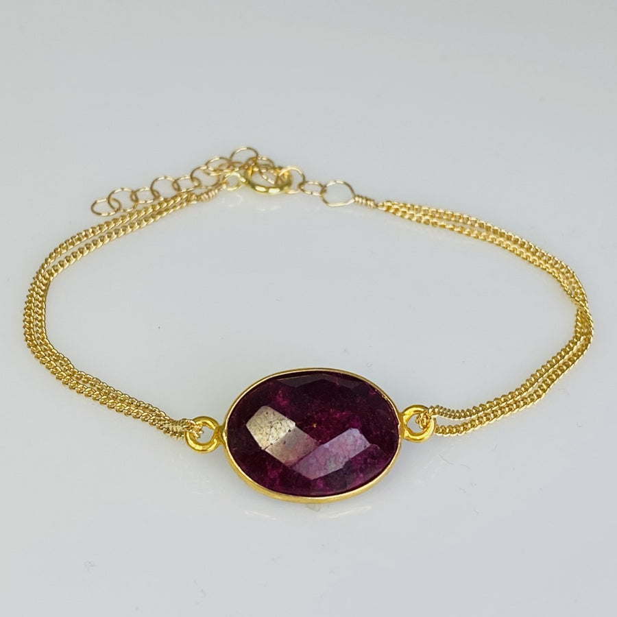 Ruby Bezel Bracelet