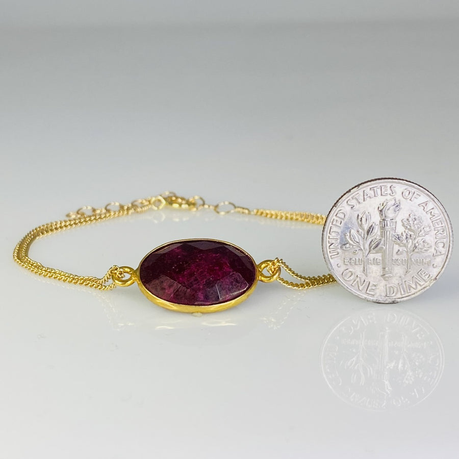 Ruby Bezel Bracelet