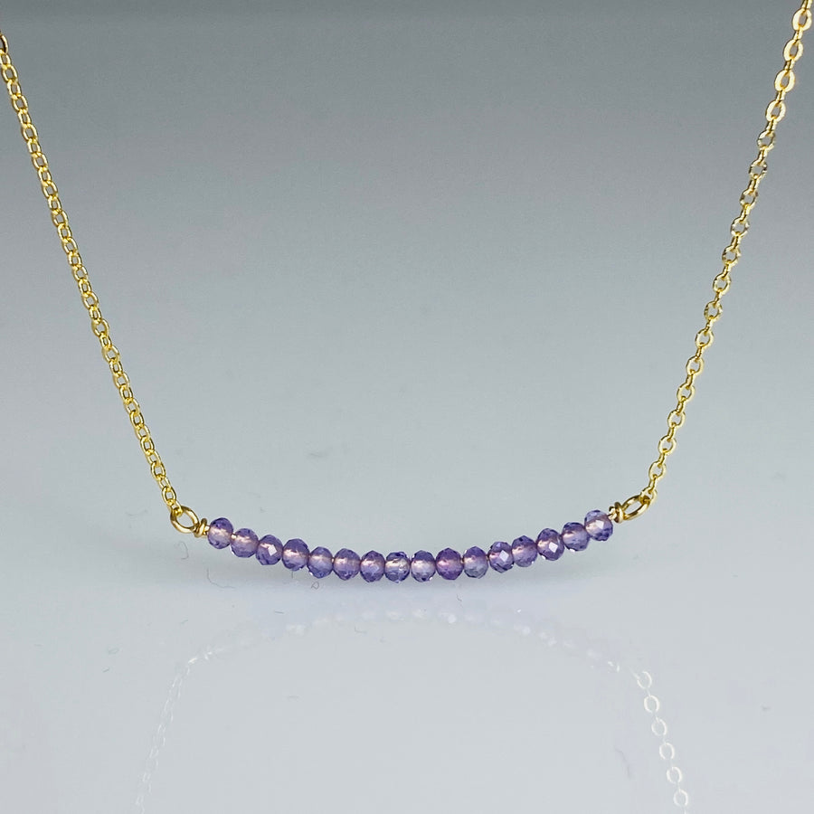 Amethyst Bar Necklace