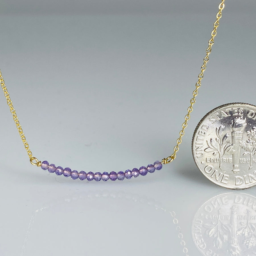 Amethyst Bar Necklace