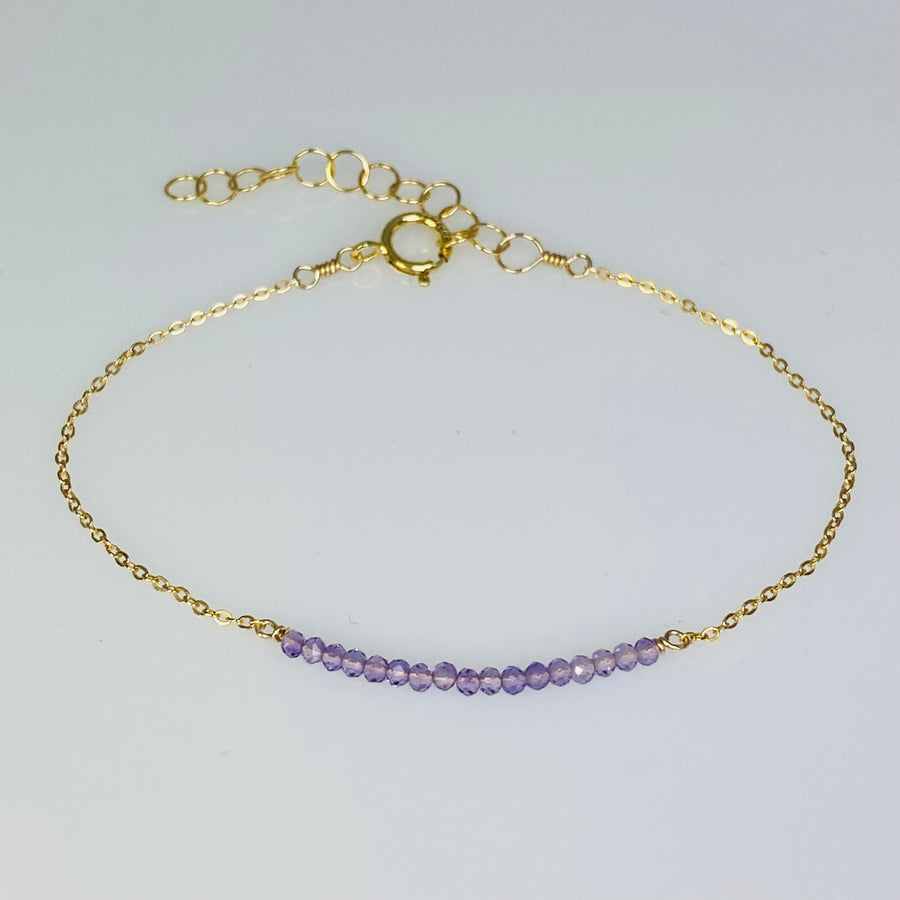 Amethyst Bar Bracelet
