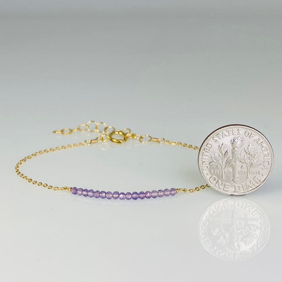 Amethyst Bar Bracelet