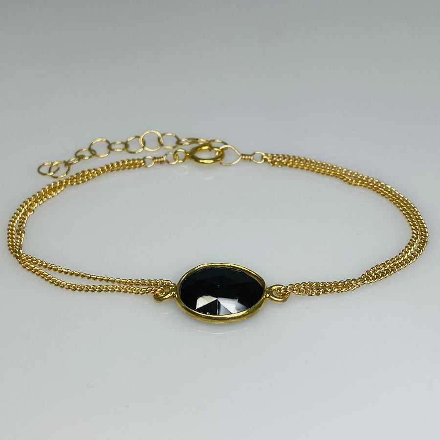 Black Onyx Bezel Bracelet