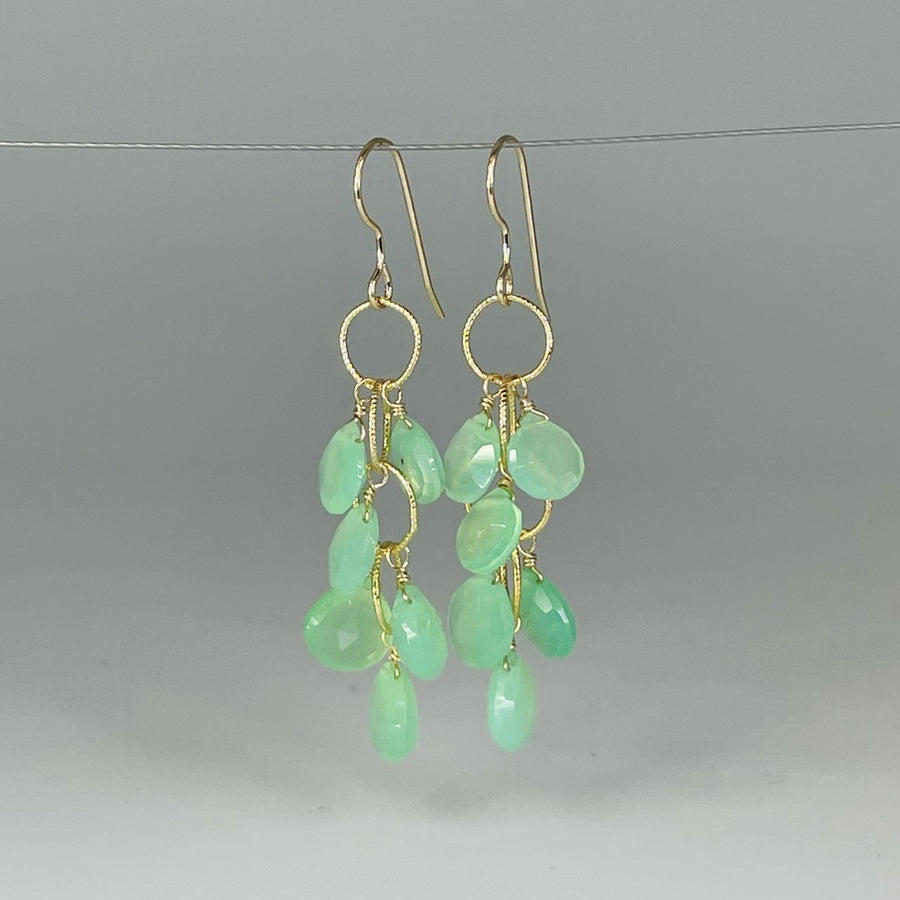 Chrysoprase Multi Drop Earrings