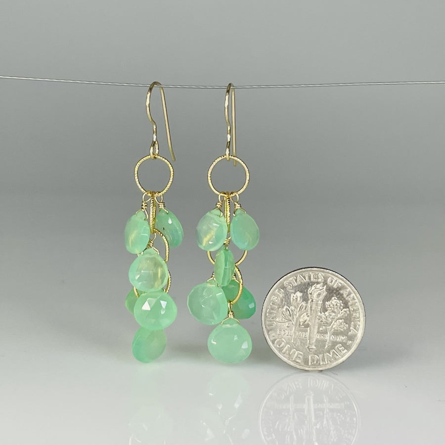 Chrysoprase Multi Drop Earrings