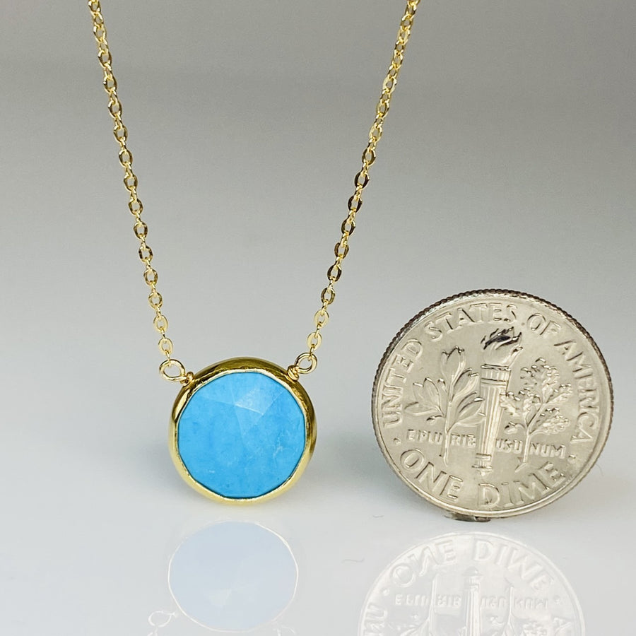 Turquoise Bezel Necklace