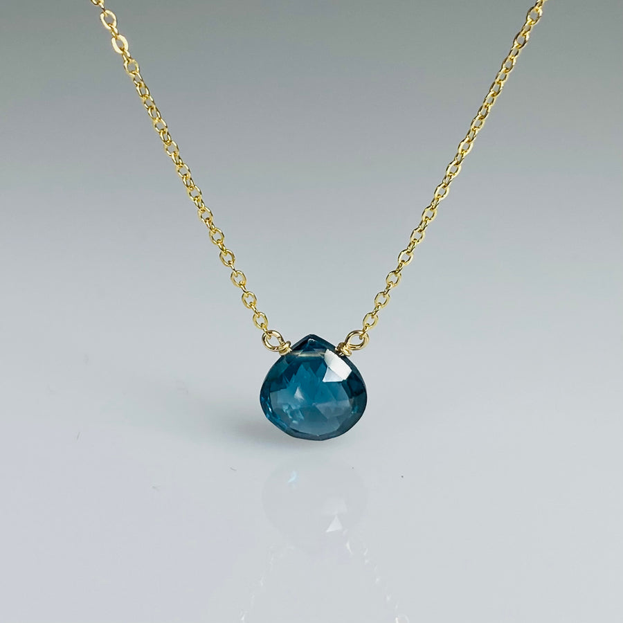 London Blue Hydro Quartz Necklace 8mm