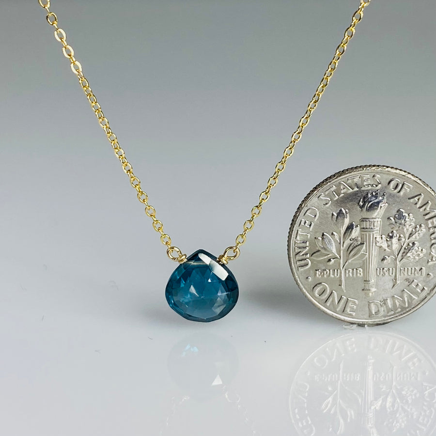 London Blue Hydro Quartz Necklace 8mm