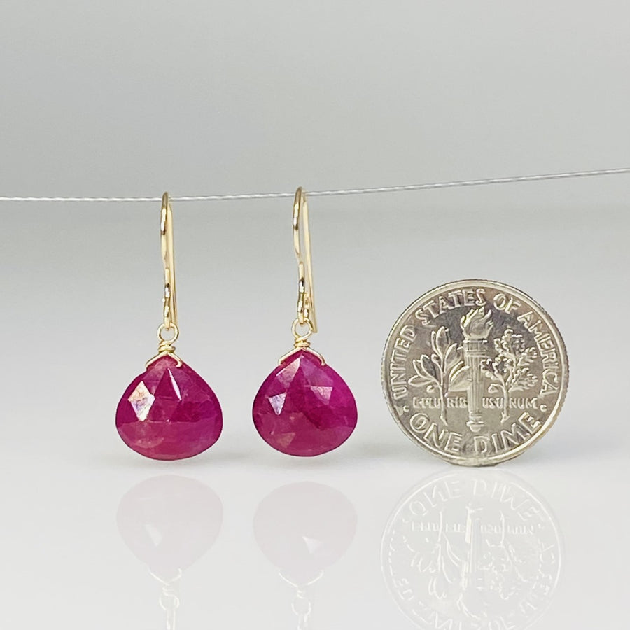 Ruby Drop Earrings 10mm – KyleChanDesign