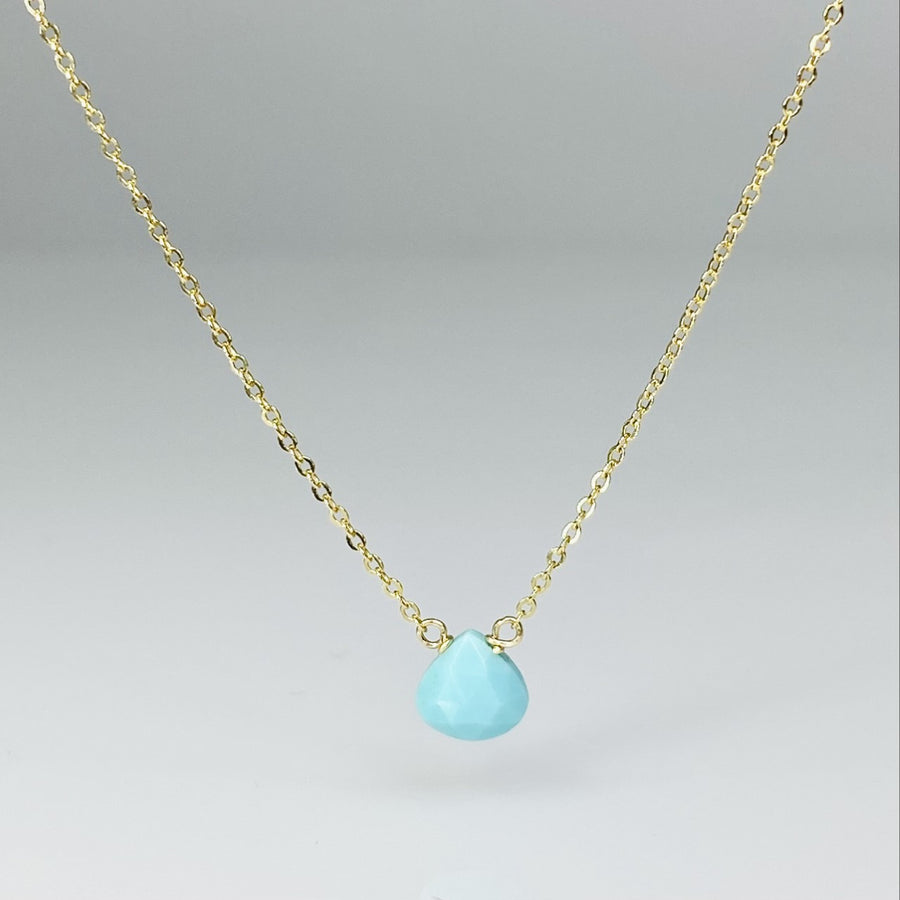Turquoise Drop Necklace 6mm