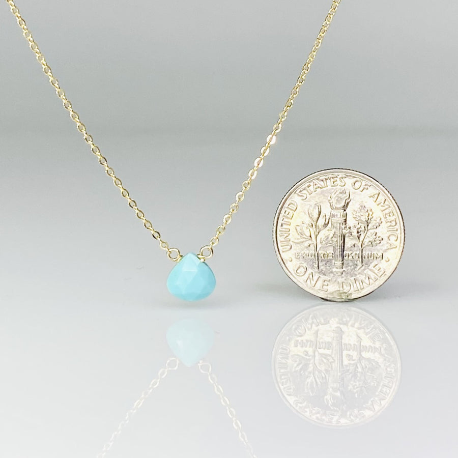Turquoise Drop Necklace 6mm