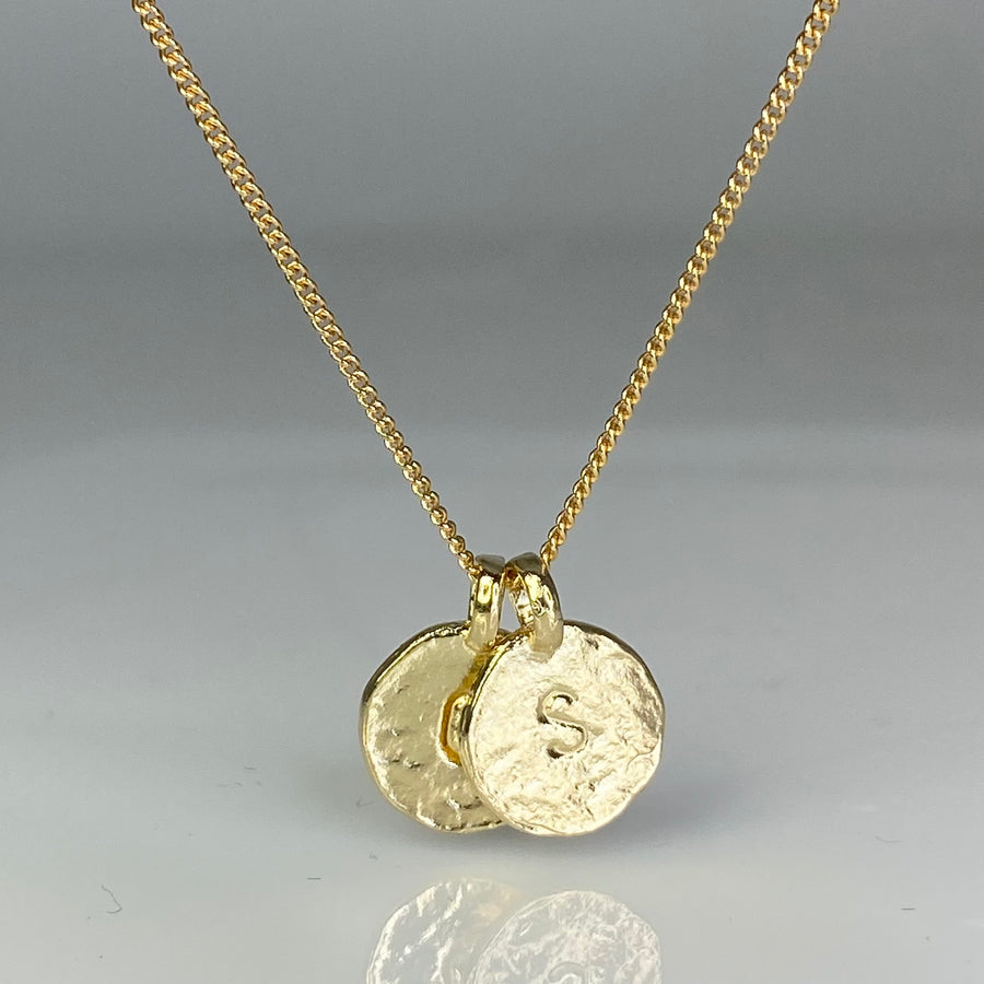 14K Yellow Gold Love Initials Necklace 26"