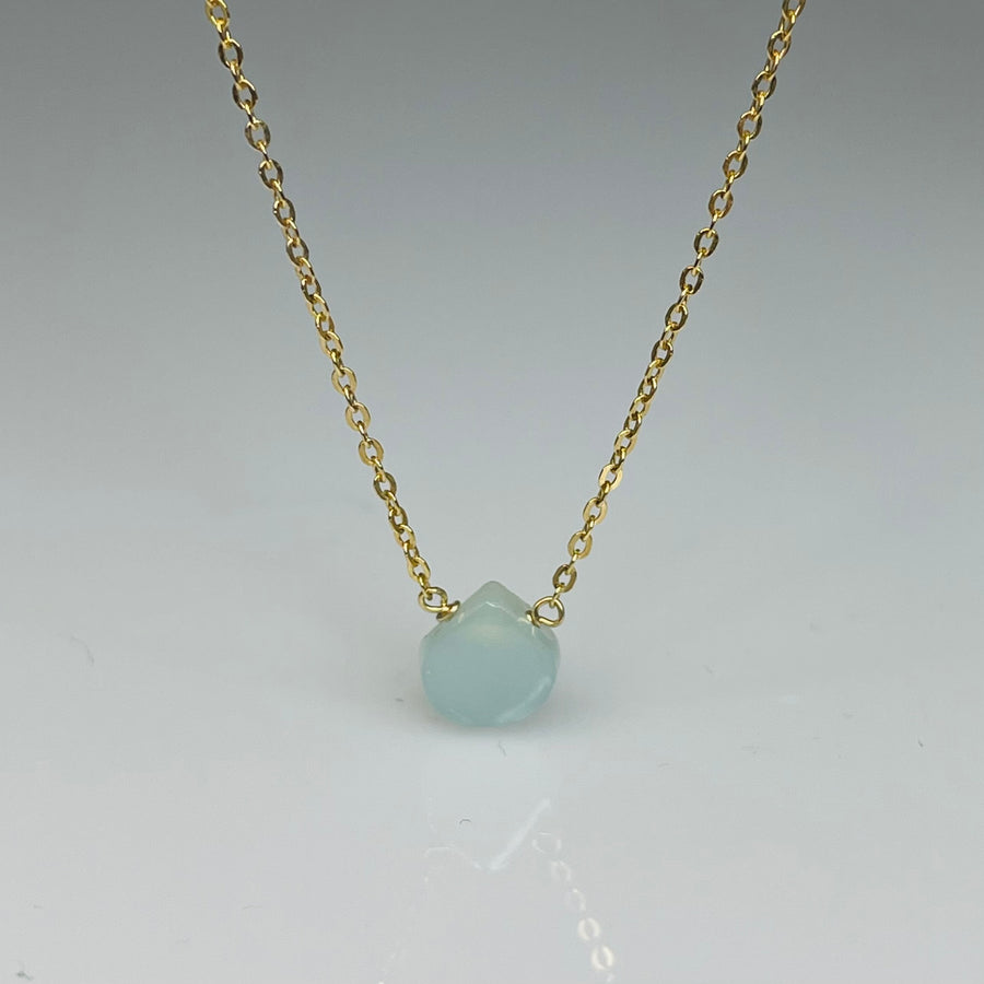 Blue Druzy Necklace 7mm