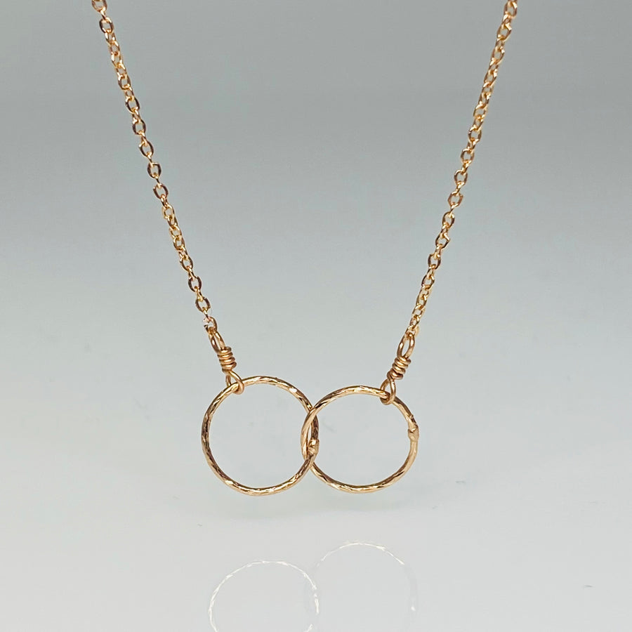 Rose Gold Filled Diamond Cut Unity Necklace