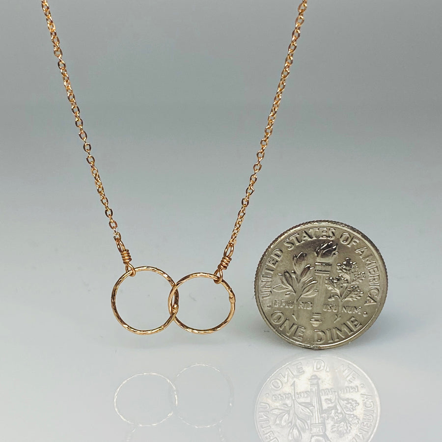 Rose Gold Filled Diamond Cut Unity Necklace
