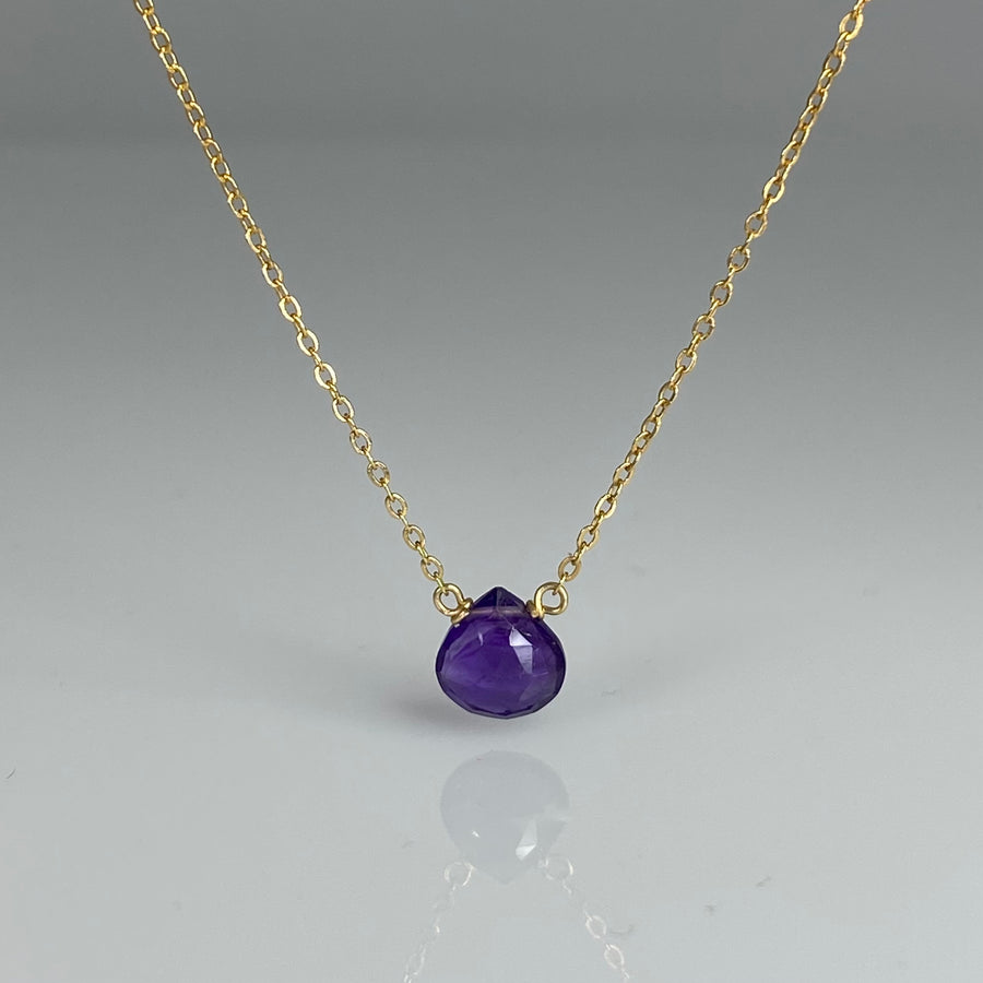 Amethyst Necklace 7mm