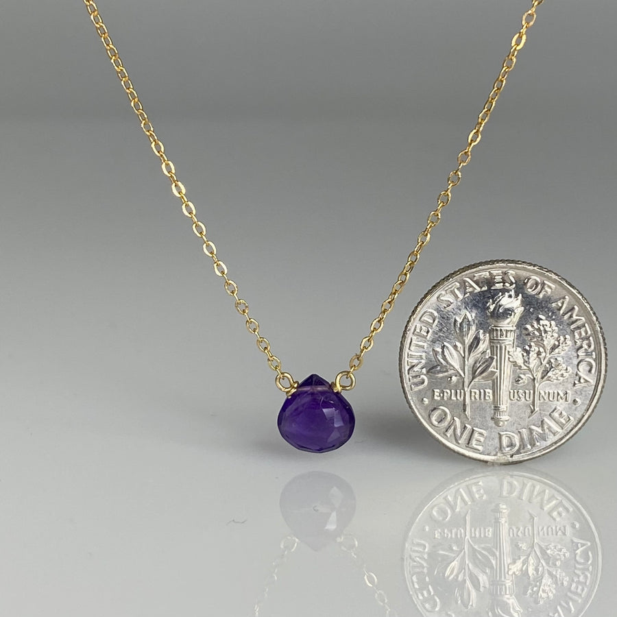 Amethyst Necklace 7mm